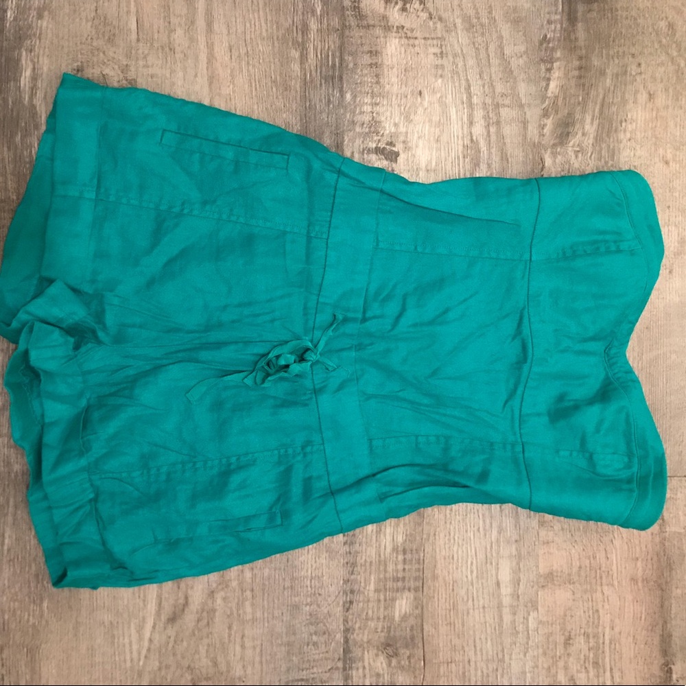 Bebe Green Strapless Romper